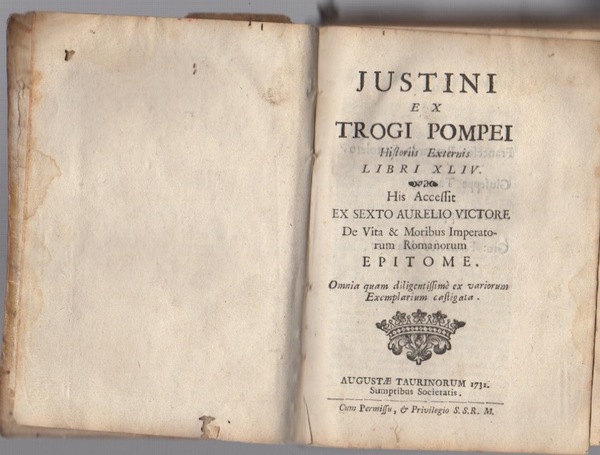 Justini ex Trogi Pompei historiis externis libri XLIV: his accessitex …