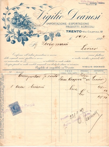 Viglio Deanesi: Trento.