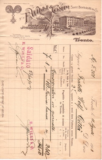 E. Willi & Comp. Succ. Bortolotti & C.: Trento.