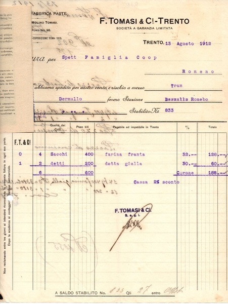 F. Tomasi & C.: Trento.