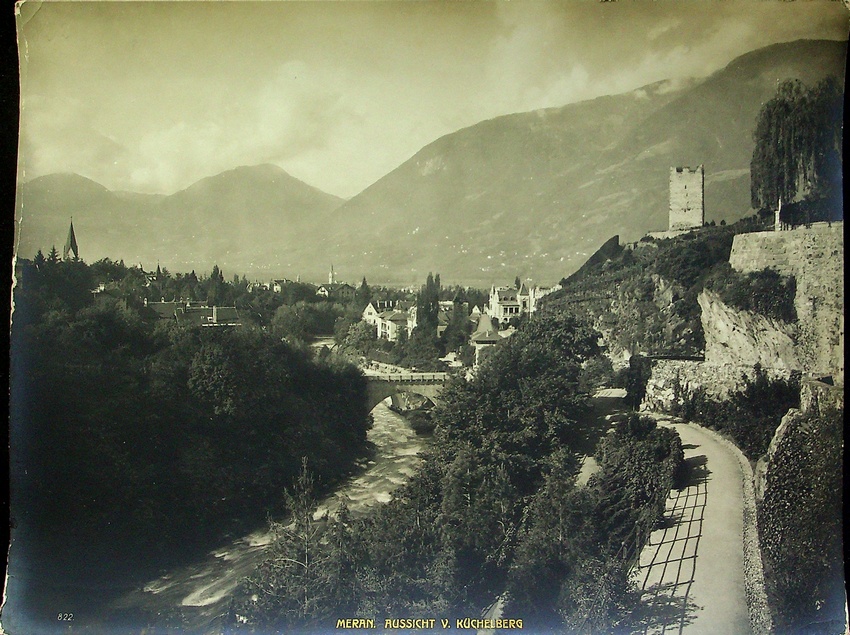 822. Meran. Aussicht v. KÃ¼chelberger.