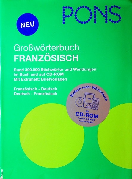 Pons: GrosswÃ¶rterbuch: FranzÃ¶sisch-Deutsch - Deutsch-FranzÃ¶sisch + Extraheft franzÃ¶sisch Aktiv.