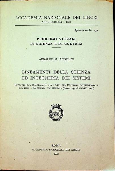 Lineamenti della scienza ed ingegneria dei sistemi.