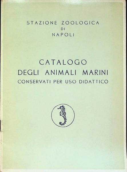 Catalogo degli animali marini conservati per uso didattico.