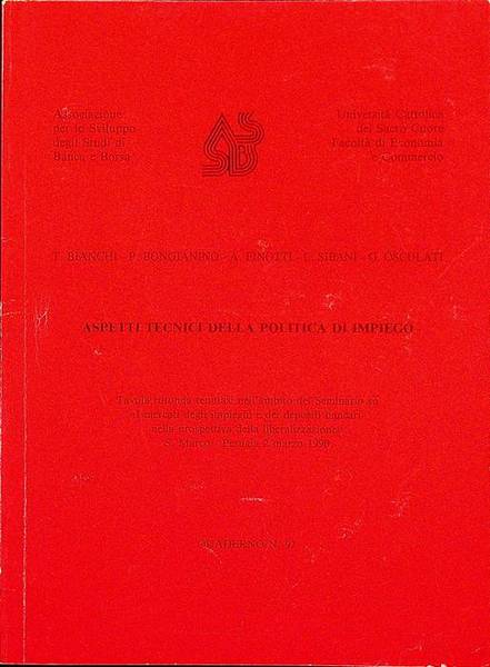 Aspetti tecnici della politica di impiego: tavola rotonda tenutasi nell'ambito …