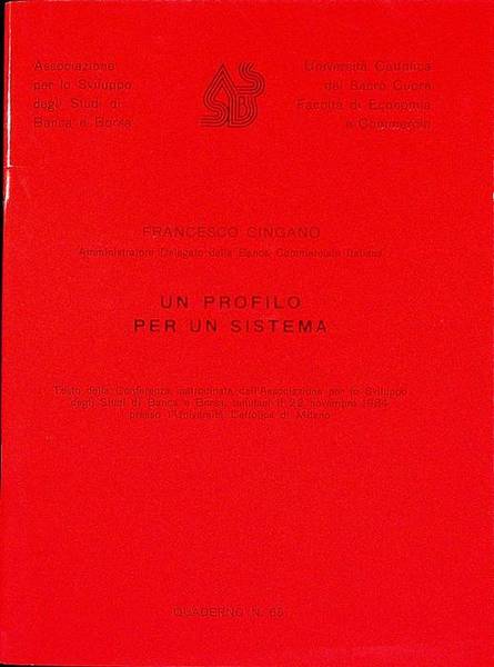 Un profilo per un sistema: testo della conferenza . tenutasi …
