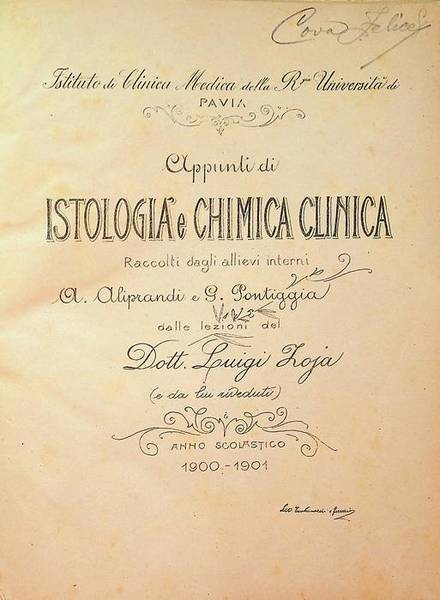 Appunti di istologia e chimica clinica raccolti dagli allievi interni …