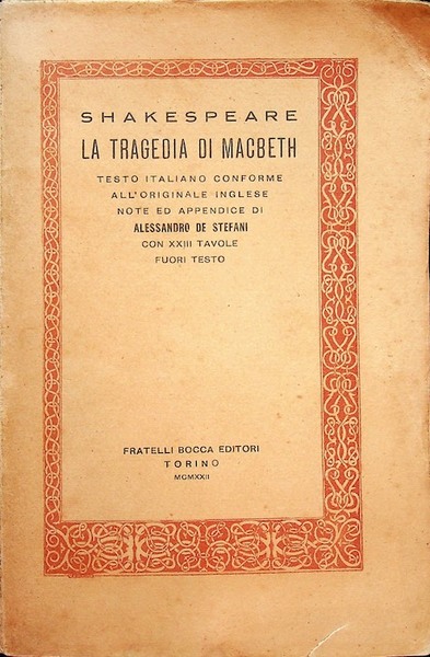 La tragedia di Macbeth.