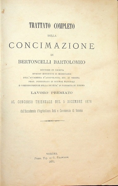 Trattato completo della concimazione.