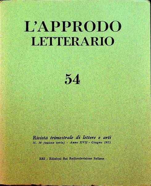 L'approdo letterario: rivista trimestrale di lettere e arti: N. 54 …