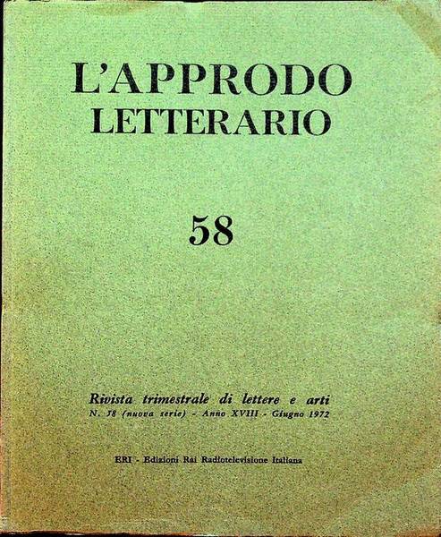 L'approdo letterario: rivista trimestrale di lettere e arti: N. 58 …
