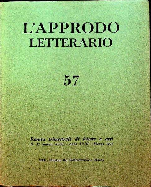 L'approdo letterario: rivista trimestrale di lettere e arti: N. 57 …