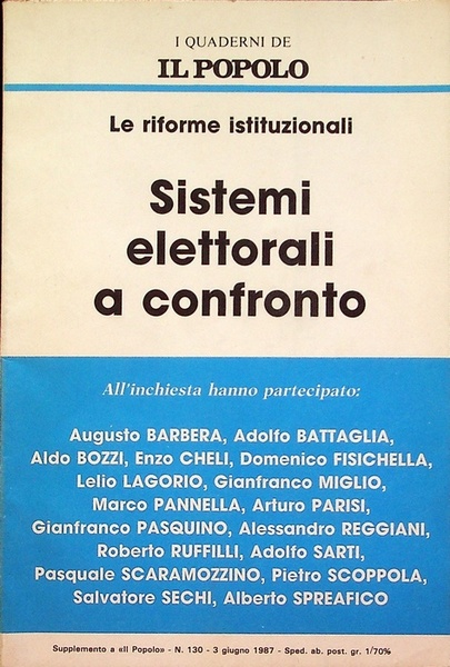 Sistemi elettorali a confronto: le riforme istituzionali.
