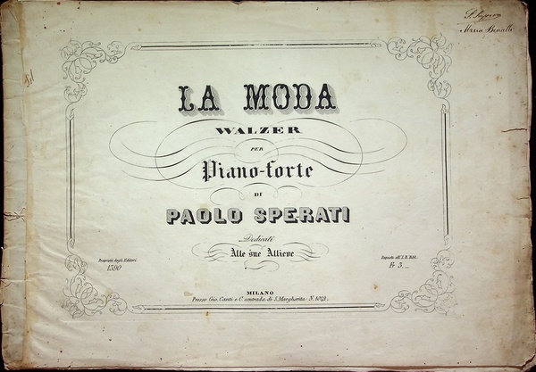 La moda: walzer per piano-forte.