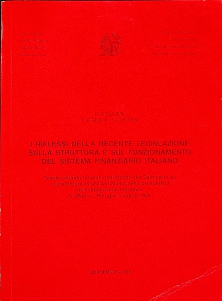 I riflessi della recente legislazione sulla struttura e sul funzionamento …