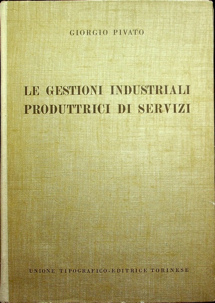 Le gestioni industriali produttrici di servizi.