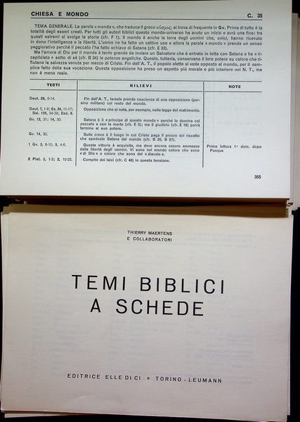 Temi biblici a schede.