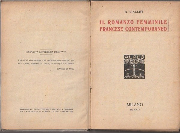 Il romanzo femminile francese contemporaneo.