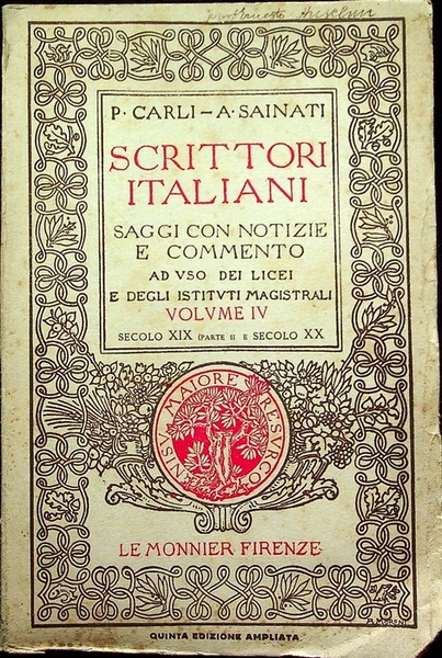 Scrittori italiani: saggi con notizie e commento ad uso dei …