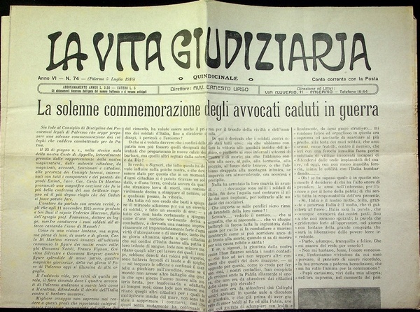 La vita giudiziaria: quindicinale: A. VI - N. 74 (5 …