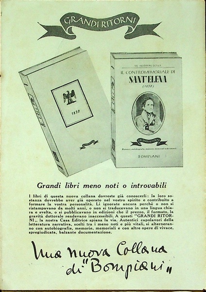 La nuova collana di Bompiani.