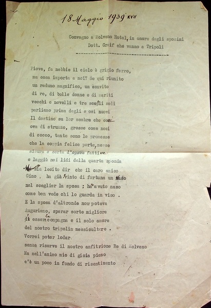 Convegno a Molveno Hotel, in onore degli sposini Dott. Graif …