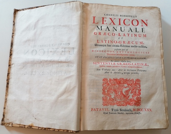 Cornelii Schrevelii Lexicon manuale GrÃ¦co-Latinum, et Latino-GrÃ¦cum, utrumque hac ultima …