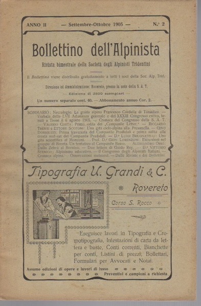 Bollettino dell'alpinista: rivista bimestrale della SocietÃ degli alpinisti tridentini: A. …