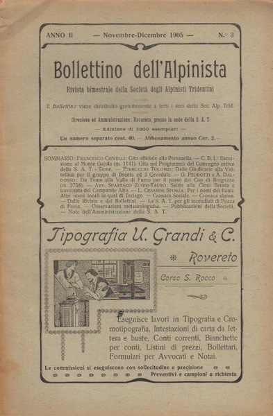 Bollettino dell'alpinista: rivista bimestrale della SocietÃ degli alpinisti tridentini: A. …
