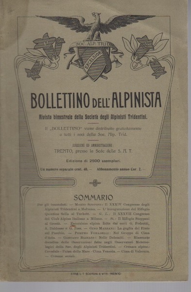 Bollettino dell'alpinista: rivista bimestrale della SocietÃ degli alpinisti tridentini: A. …
