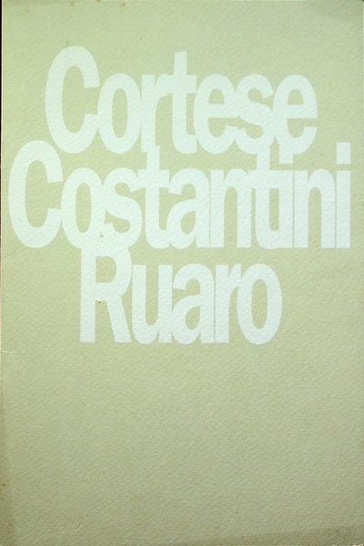 Ruggero Cortese, Sonia Costantini, Franco Ruaro.