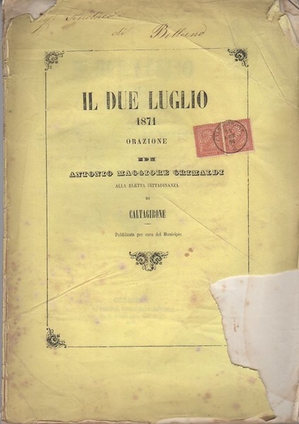 Il due luglio 1871: orazione.