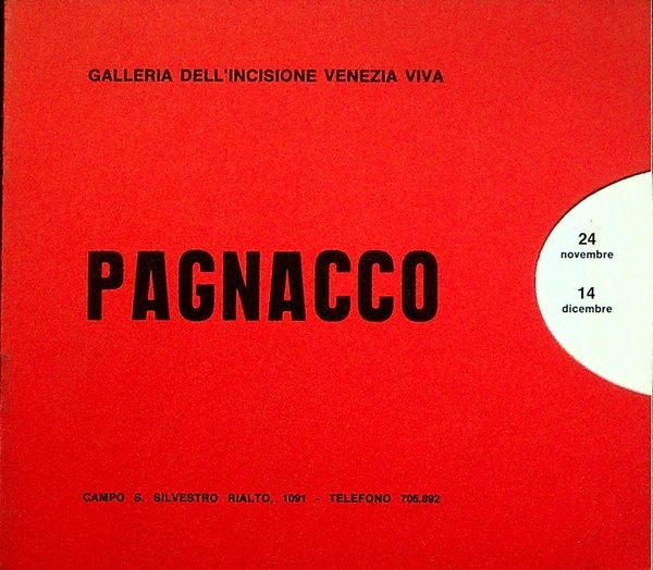 Andrea Pagnacco: Galleria Venezia Viva, Venezia, sabato 24 novembre 1973.