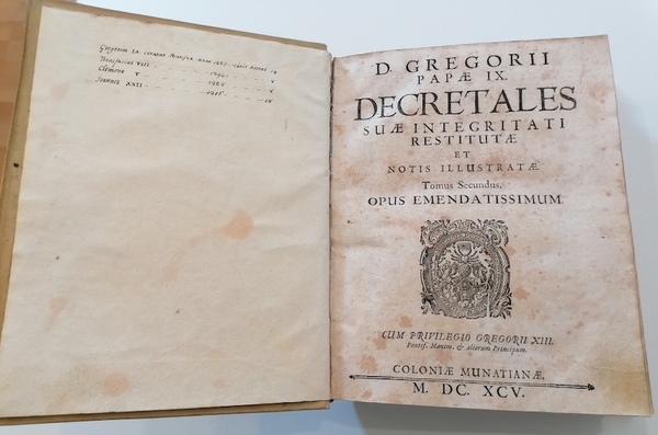 D. Gregorii papae IX: Decretales suae integritati restitutae et notis …