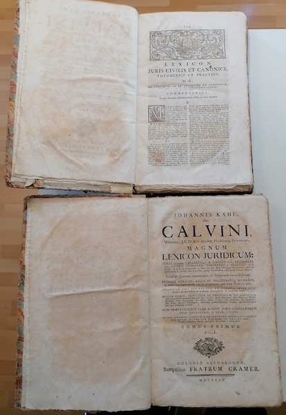 Johannis Kahl alias Calvini . Magnum lexicon juridicum: juris nimirum …