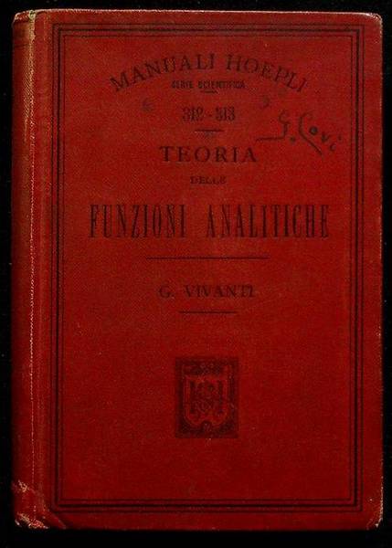 Teoria delle funzioni analitiche.