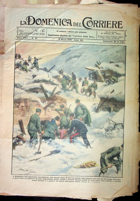 A Bolognola sull'Appennino Marchigiano, un'enorme frana di neve ha sepolto …