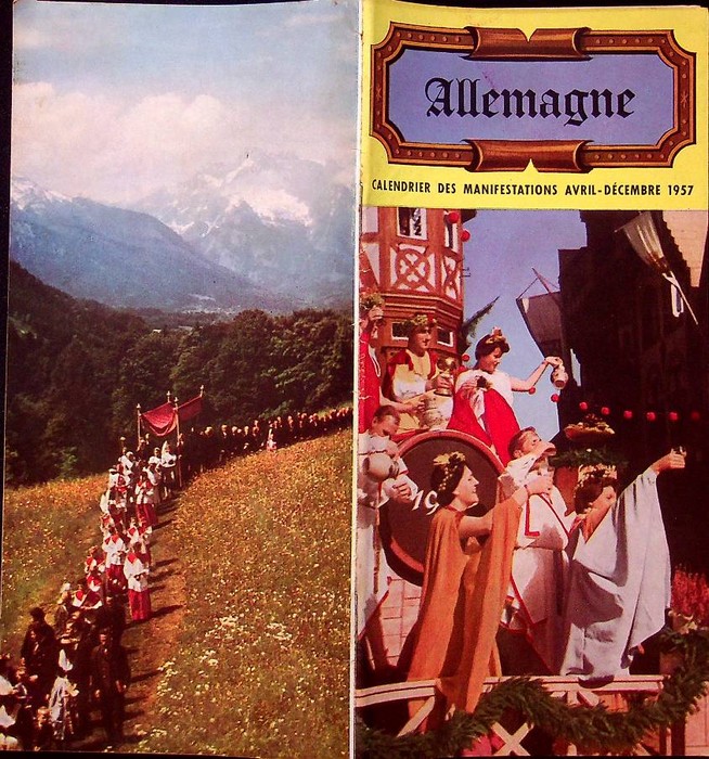 Allemagne, Calendrier des Manifestation Avril - DÃ¨cembre 1957.