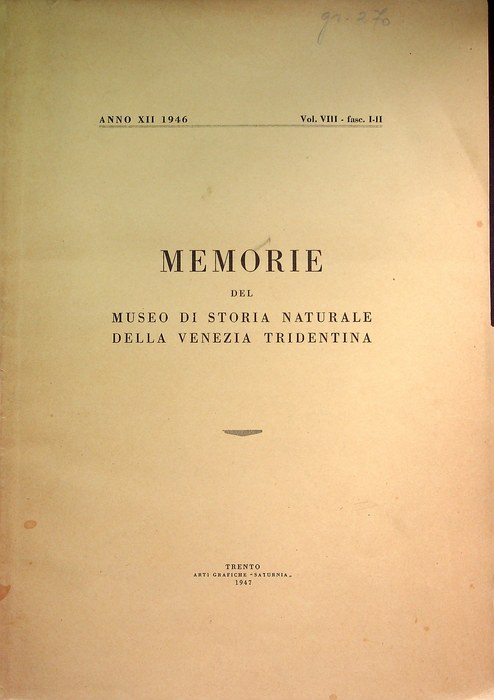 Analisi fitogeografica degli elementi floristici del bacino atesino.