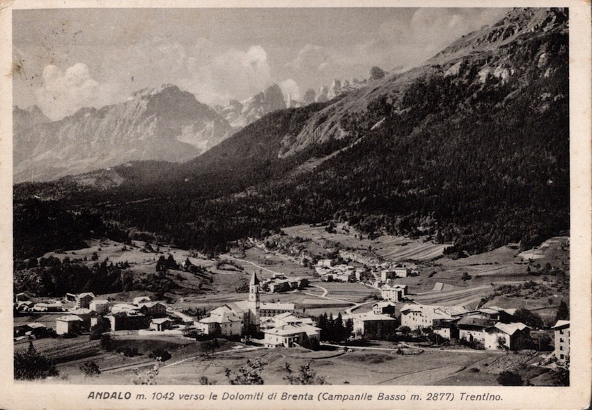 Andalo m. 1042 verso le Dolomiti di Brenta (Campanile Basso …