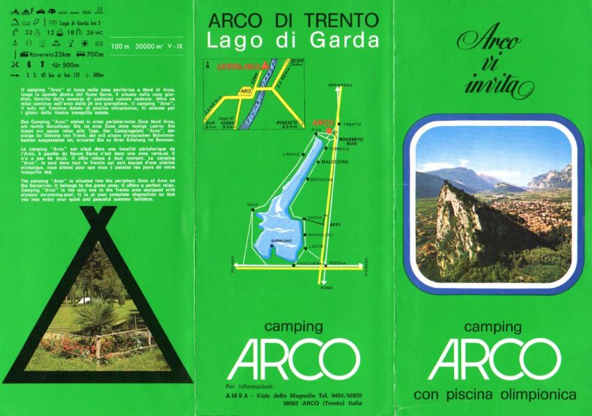 Arco vi invita: camping Arco con piscina olimpionica.