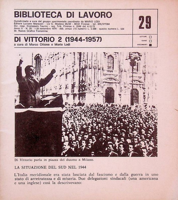 Biblioteca di lavoro: rivista quindicinale: N. 29 (Di Vittorio: 2: …