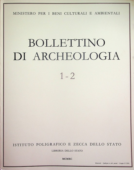 Bollettino di archeologia: 1-2 (1990).