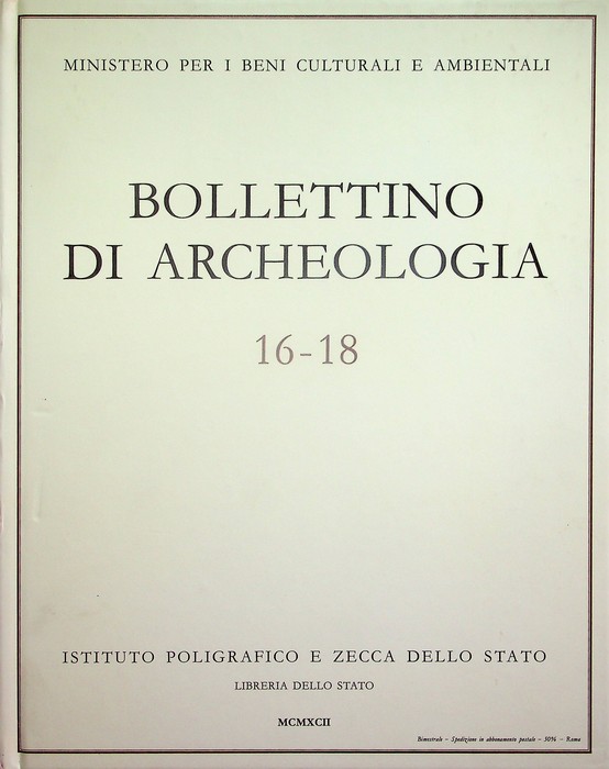 Bollettino di archeologia: 16-18 (1992).