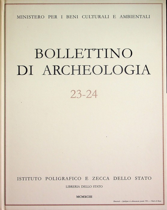Bollettino di archeologia: 23-24 (1993).