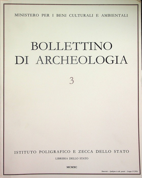 Bollettino di archeologia: 3 (1990).