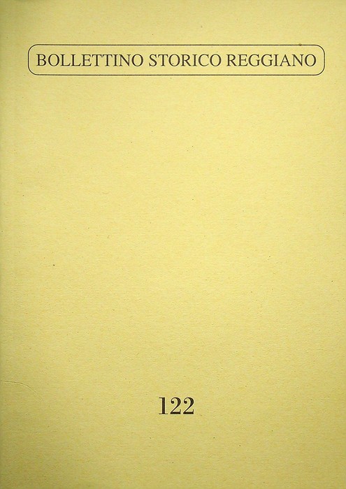 Bollettino storico reggiano: N. 122 (A. XXXVII, aprile 2004).