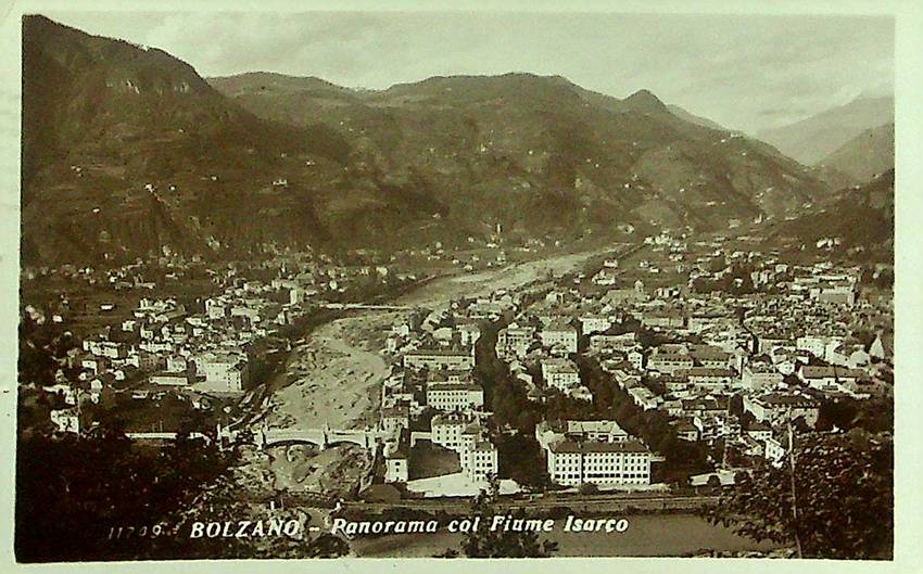 Bolzano: panorama col fiume Isarco.