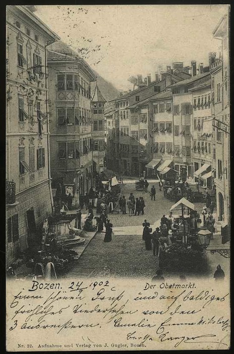 Bozen. Der Obstmarkt.