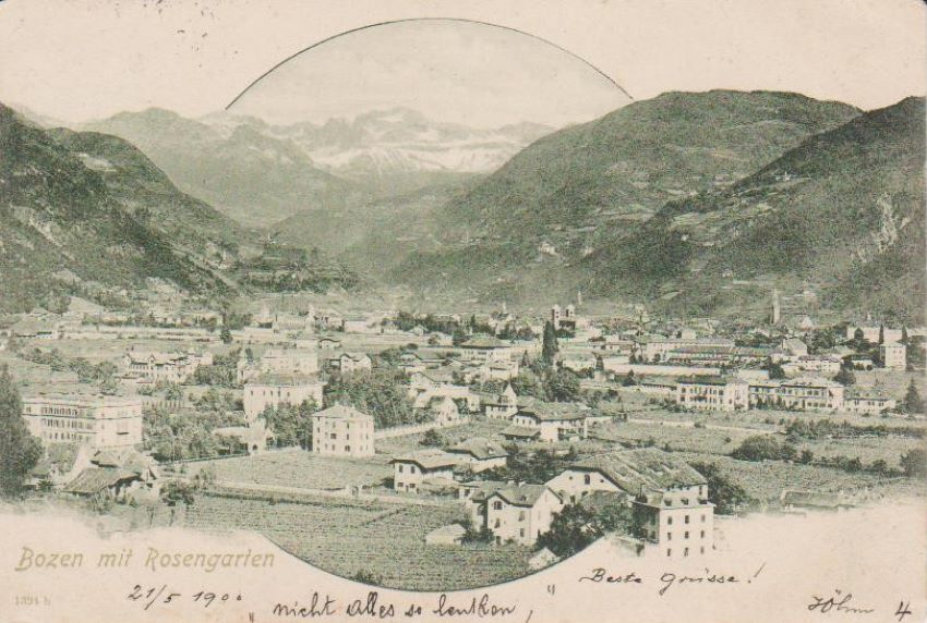 Bozen mit Rosengarten.